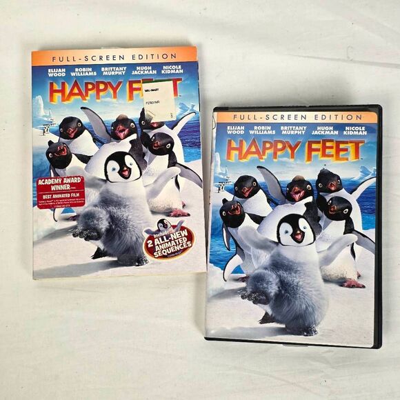 Happy Feet DVD Full Screen Edition Animated Penguin Movie - Picture 1 of 4